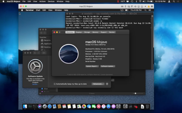 Free vm software to run mac os mojave on windows